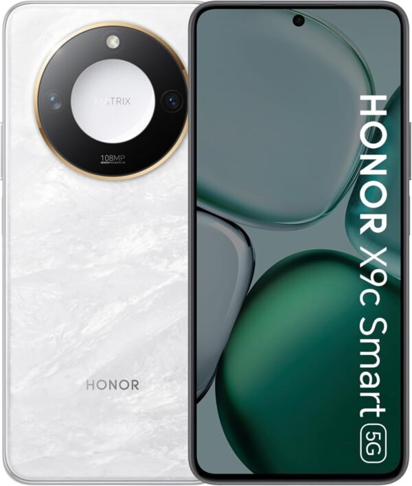 HONOR X9c Smart 5G 8+256GB, 120Hz 6.8 Inh Display, Drop Resitant, Scratch Resistant, Water Resistant Smartphone, Moonlight White - UAE Version