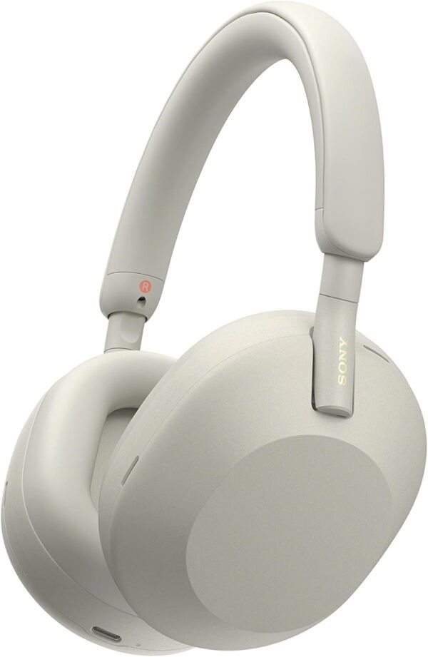 Sony WH-1000XM5 Noise Cancelling Wireless Headphones, Hi-Res Audio, Best Phone Call Quality, 30 hours battery life, Wearing Detection, Alexa voice assistant, Silver, UAE Version - 1-Year warranty
