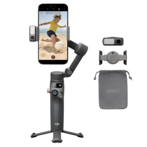 DJI Osmo Mobile 7P Gimbal Stabilizer for iPhone, Android, Native Tracking, 3-Axis Phone Gimbal, Built-in Extension Rod & Tripod, Phone Charging, UAE Version with Official Warranty Support